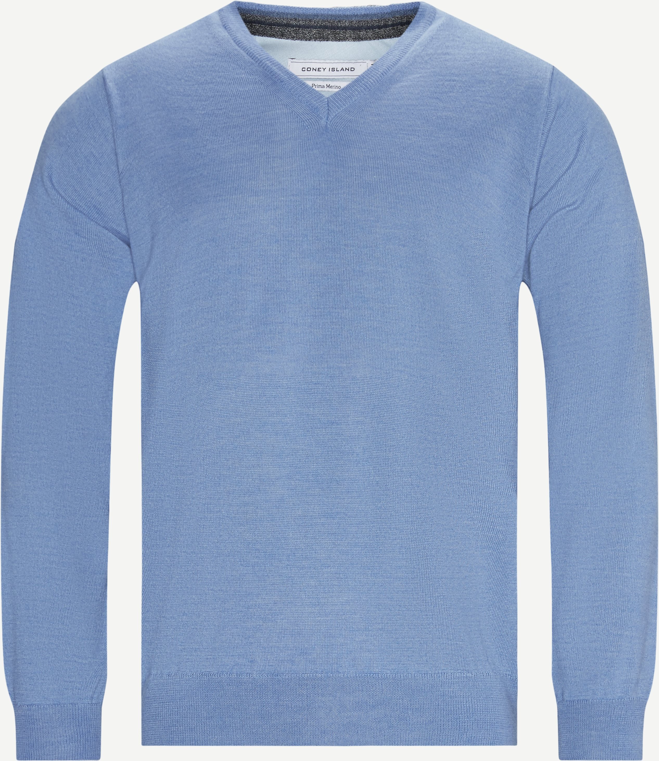 Salina Merino V-neck Knit Sweater - Knitwear - Regular fit - Blue